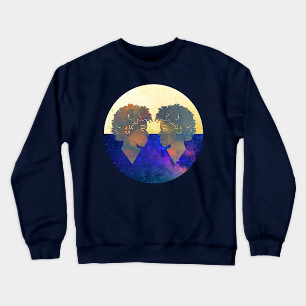 Watercolor Gemini Crewneck Sweatshirt by The Point